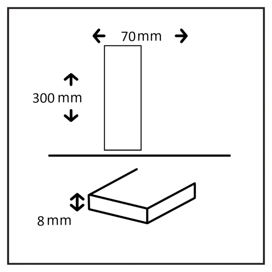 Listel mural en travertin L.30 x l.7 cm x ép.8 mm, Travertino- Discount