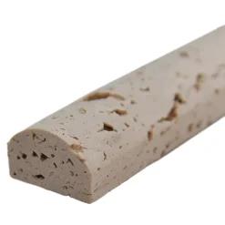 Listel mural en travertin forme cigare L.20 x l.2,5 cm x ép.6 mm, Travertino- Best