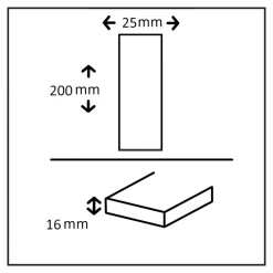 Listel mural en travertin forme cigare L.20 x l.2,5 cm x ép.6 mm, Travertino- Best