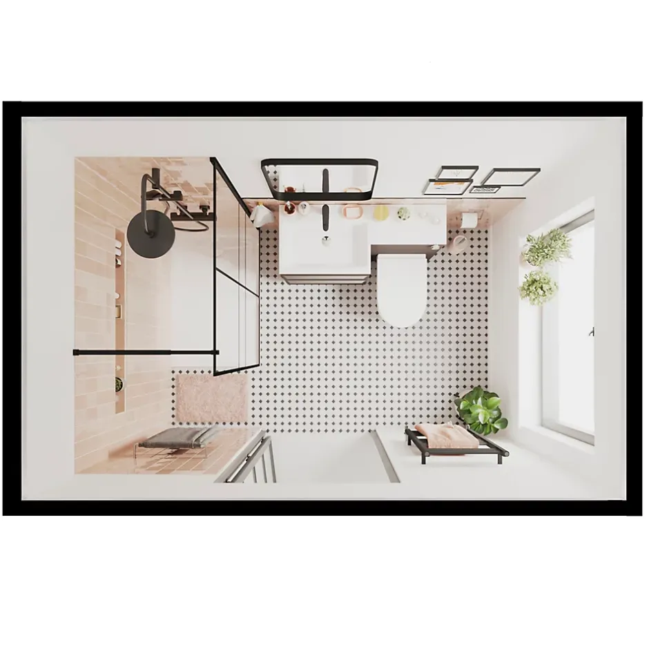 Listel noir 2 x 60 cm Palmi-GoodHome Clearance