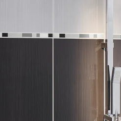 Listel noir brillant 2 x 40 cm Salerna GoodHome- Clearance