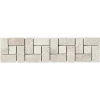 Listel Travertin carré en pierre naturelle 31.5x6,7cm beige et ivoire-GoodHome Sale