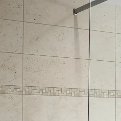 Listel Travertin carré en pierre naturelle 31.5x6,7cm beige et ivoire-GoodHome Sale