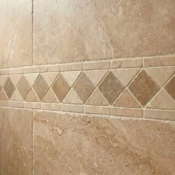 Decoon Listel Travertin Mix Light/Noce 10x29x1 cm