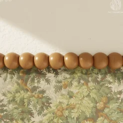 Lot 5 Moulures Décoratives Perle Brut - 100 x 4 cm - Bois de hêtre massif - Style Parisien - A peindre-Decoparisienne Discount