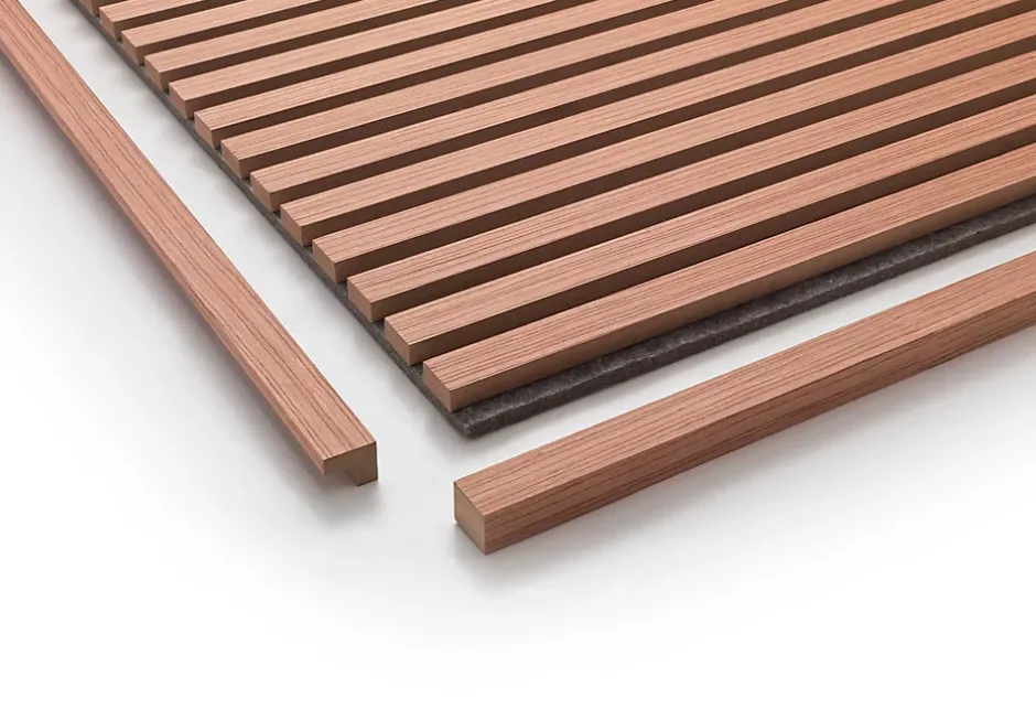 Lot 4 Panneaux Muraux Acoustiques en Bois - 240x60cm - Cerisier Naturel - A Lattes - Panneau Tasseau de Bois Naturel-Quiet Wall Clearance