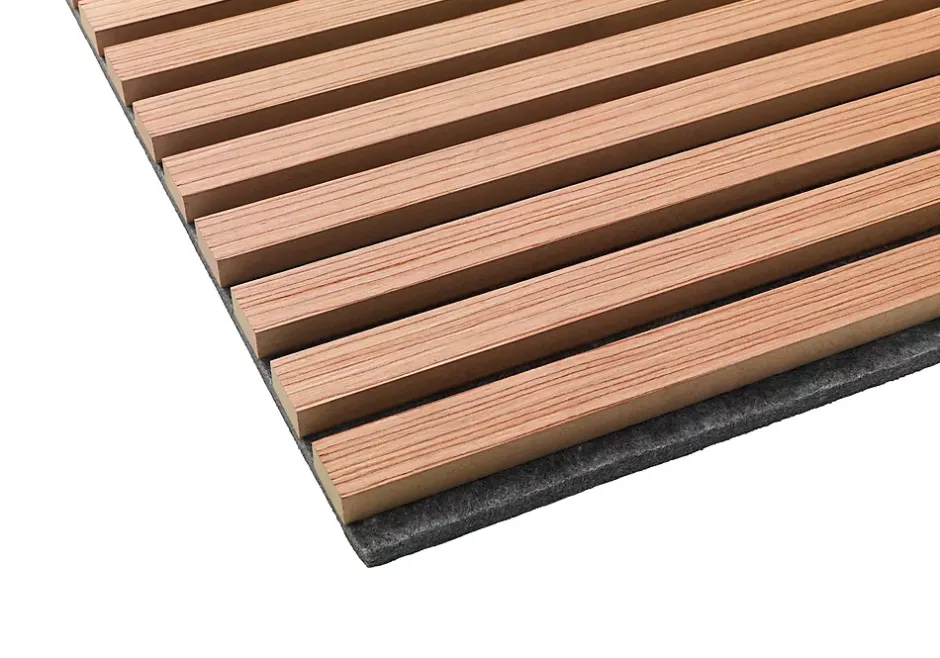 Lot 4 Panneaux Muraux Acoustiques en Bois - 240x60cm - Cerisier Naturel - A Lattes - Panneau Tasseau de Bois Naturel-Quiet Wall Clearance