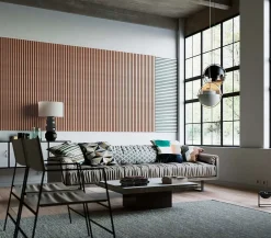 Quiet Wall Lot 2 Panneaux Muraux Acoustiques en Bois - 60x60cm - Cerisier Naturel - A Lattes - Panneau Tasseau de Bois Naturel