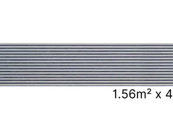 Lot 4 Panneaux Muraux Acoustiques en Bois - 240x60cm Frêne gris - A Lattes - Panneau Tasseau de Bois Naturel-Quiet Wall Outlet