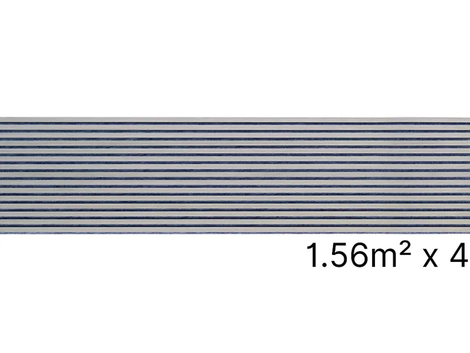 Lot 4 Panneaux Muraux Acoustiques en Bois - 240x60cm Frêne gris - A Lattes - Panneau Tasseau de Bois Naturel-Quiet Wall Outlet