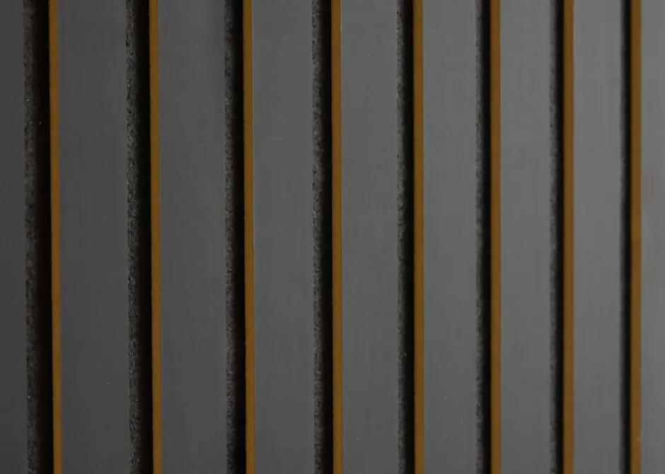 Lot 4 pièces - Panneau Acoustique - Noir Mat - Feutrine Noir - 240x60x1.1cm-Mpdiscount Sale