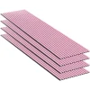 Mpdiscount Lot 4 pièces - Panneau Acoustique - Rose - Feutrine Noir - 240x60x1.1cm