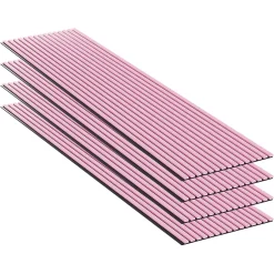 Mpdiscount Lot 4 pièces - Panneau Acoustique - Rose - Feutrine Noir - 240x60x1.1cm