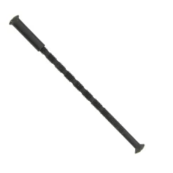 Lot 2 vis sans tête fendue fraisée fendue partiellement fileté acier noir L.90mm