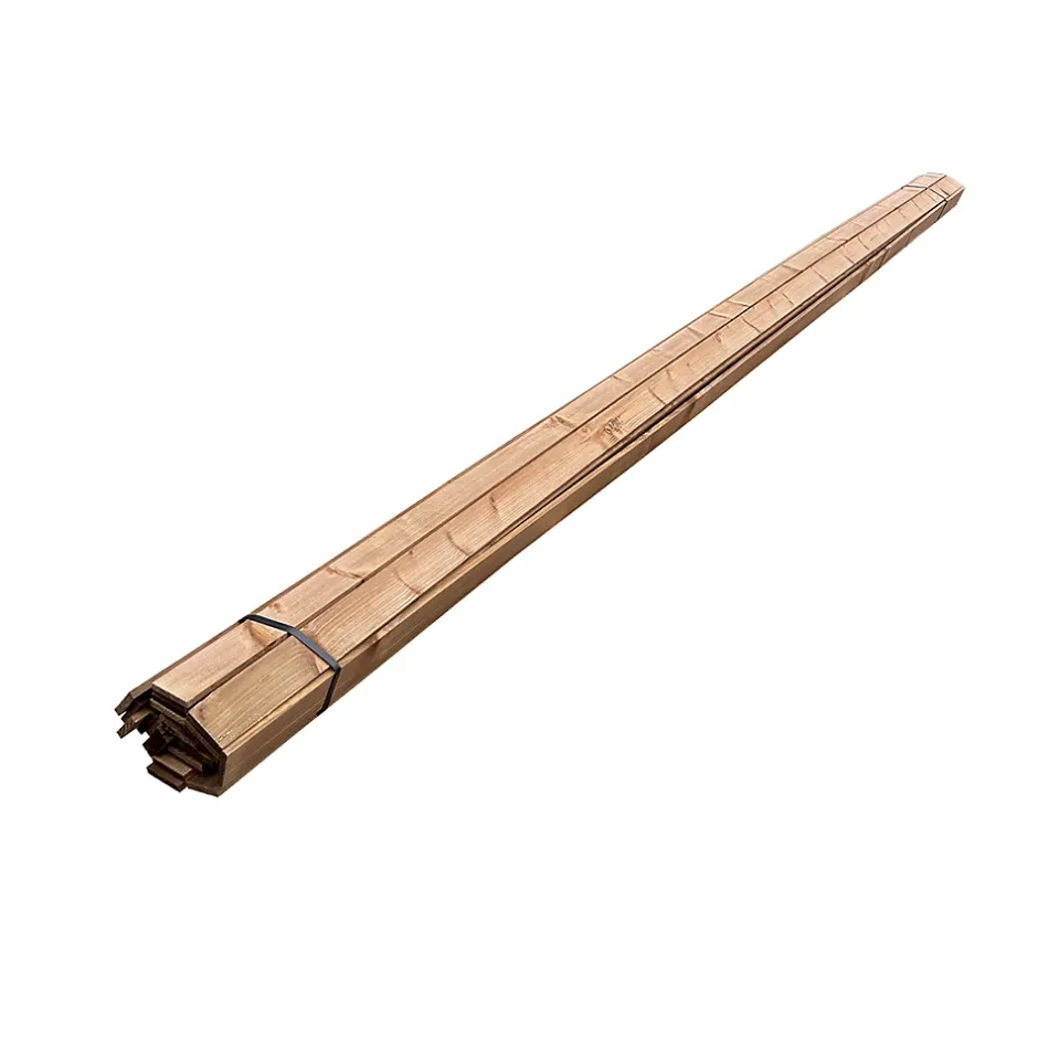 Wood&Sens Lot de 25 Champlats Sapin Traité marron, L.2,50 m x l.3,75 cm x Ep.7,3 mm