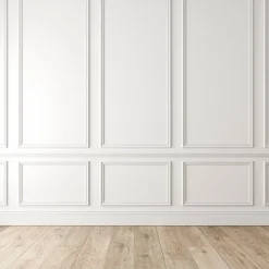 Lot de 10 Cimaises Classiques Prépeint Blanc MDF, L.2,44 m x l.5,8 cm x Ep.18 mm-Wood&Sens Sale