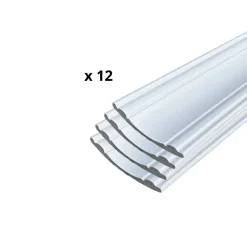 Lot de 12 Corniches Classiques Polymère Moulure Plafond, L.240 cm x P.12 cm, Ep.50 mm-Wood&Sens Best