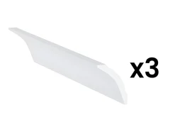 Lot de 3 corniches plafond en polystyrène L290 x l1.4 x H5 cm blanc - RENODA-Vente-unique