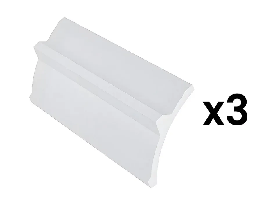 Vente-unique Lot de 3 corniches plafond en polystyrène L290 x l4.6 x H9 cm blanc - DORICA