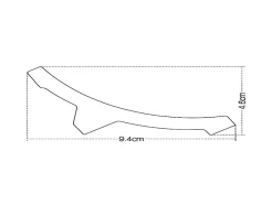 Vente-unique Lot de 3 corniches plafond en polystyrène L290 x l4.6 x H9 cm blanc - DORICA