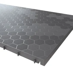 Lot de 10 Dalles de sol Clipsables Grises 116x76x3 cm Rectangulaire Polypropylène Revêtement de Sol 7.69m2-Intec Clearance