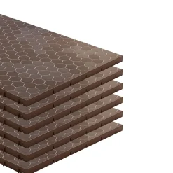 Lot de 10 Dalles de sol Clipsables Marron Taupe 116x76x3cm Polypropylène Revêtement de Sol Modulable 7.69m2-Intec Outlet