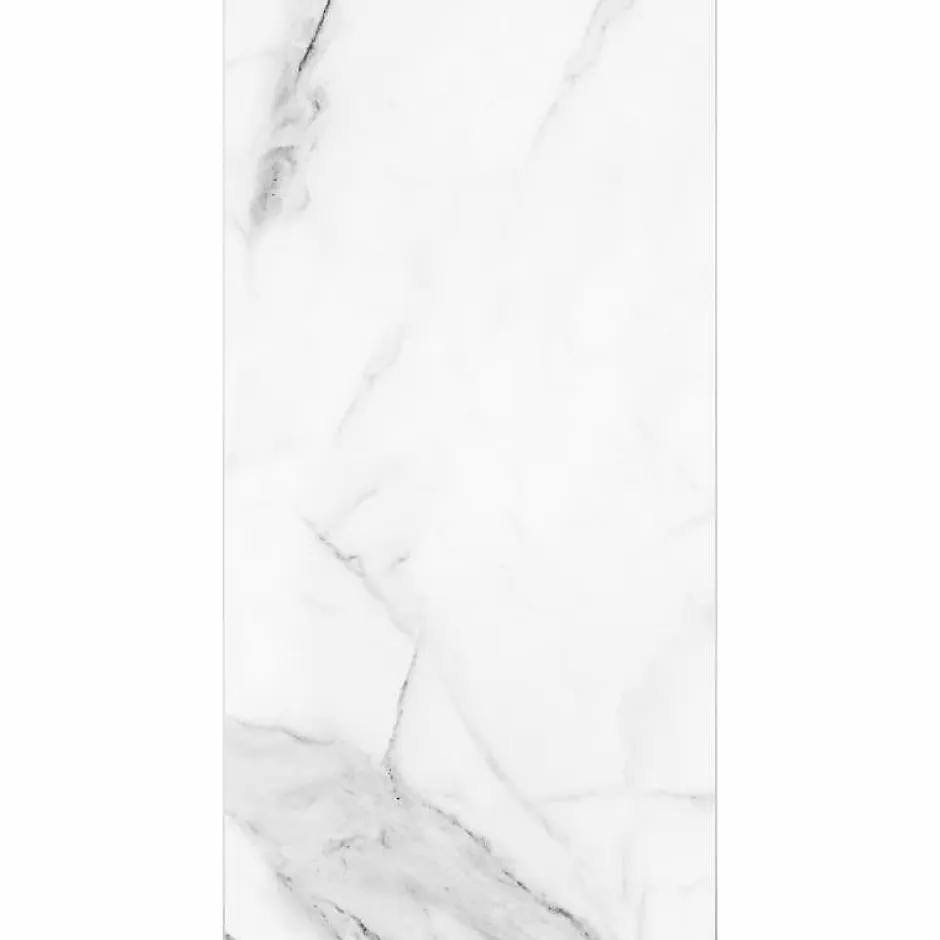Lot de 4 Dalles Murales Douche SPC/PVC Décor Marbre Blanc brillant - 59,2x118,4cm - 2,8M²-Decoon New