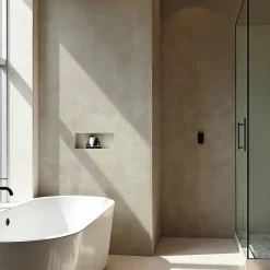 Decoon Lot de 8 Dalles Murales Douche SPC/PVC Décor effet Pierre Beige - 38,9x77,8cm - 2,42M²