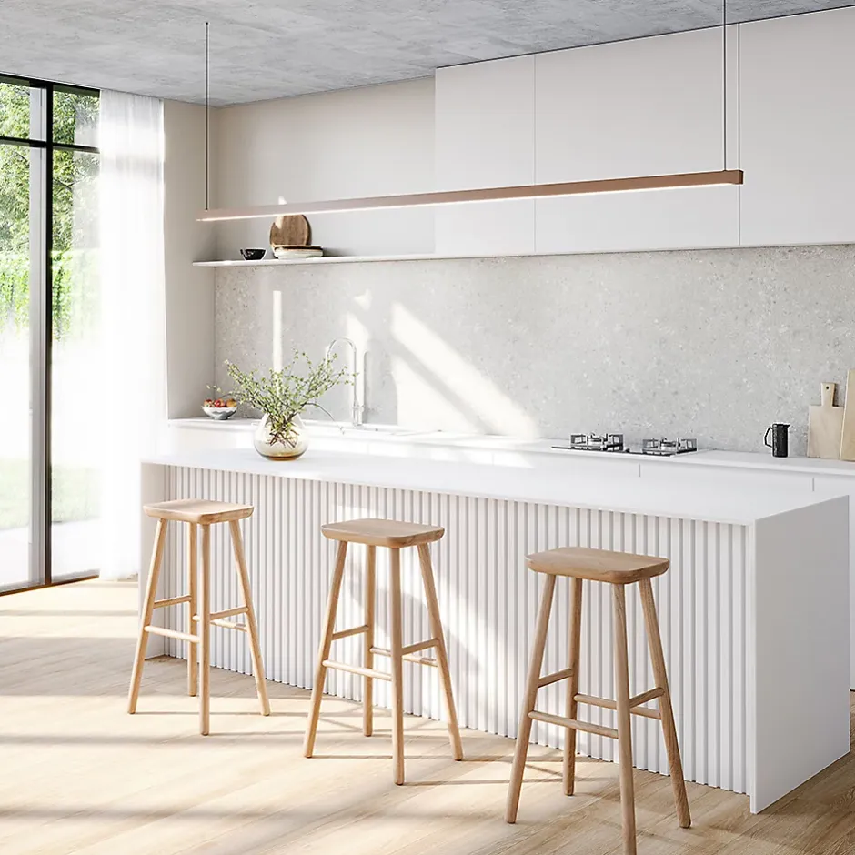 Forestea Lot de 2 demi panneaux mural décoratif lamelles MDF blanc (à peindre) 1250 x 287 x 20 mm 0,72 M2