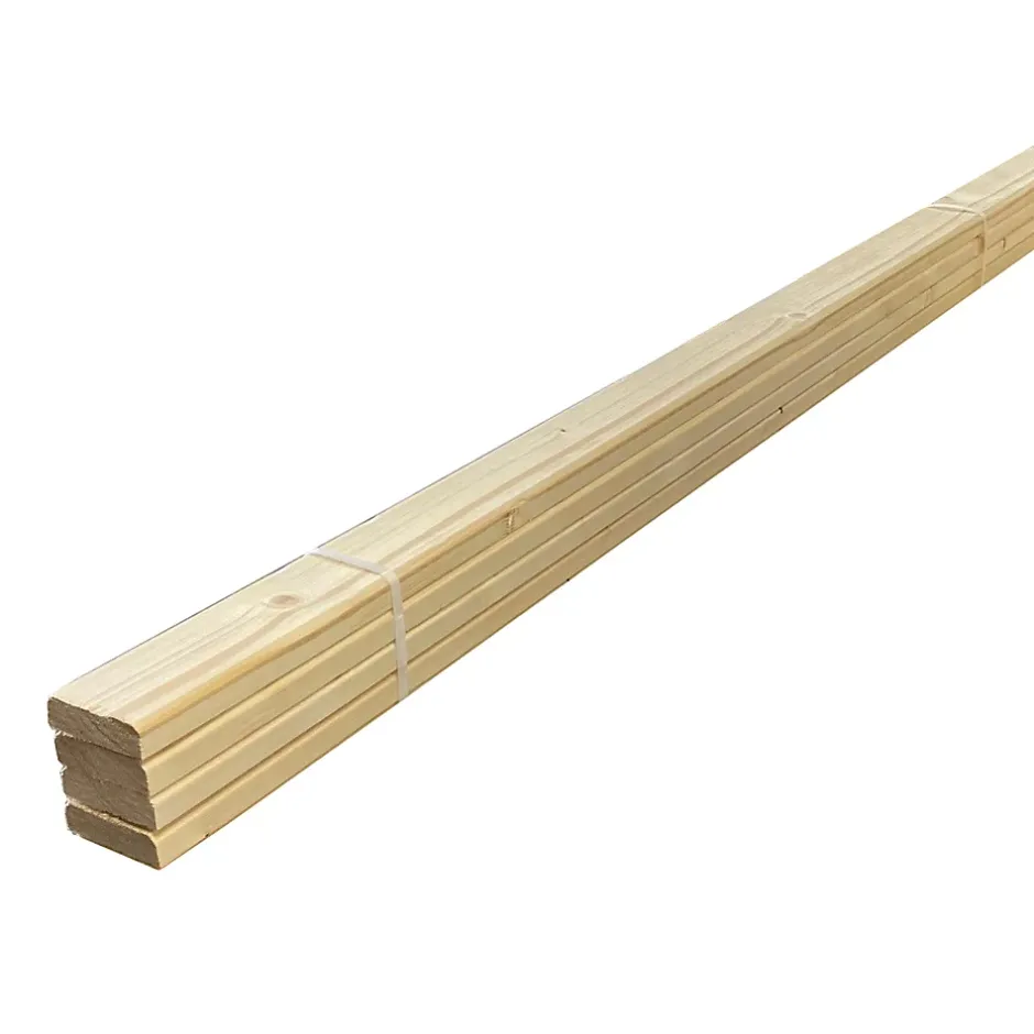 Lot de 4 lames barre écharpe sapin rabotés 2400 x 70 x 26 mm-Forestea New