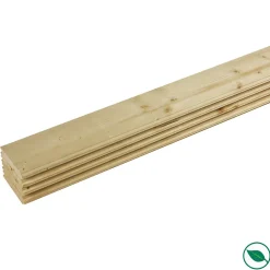 Lot de 4 lames lames à volet sapin rabotés 2400 x 90 x 26 mm-Forestea Clearance