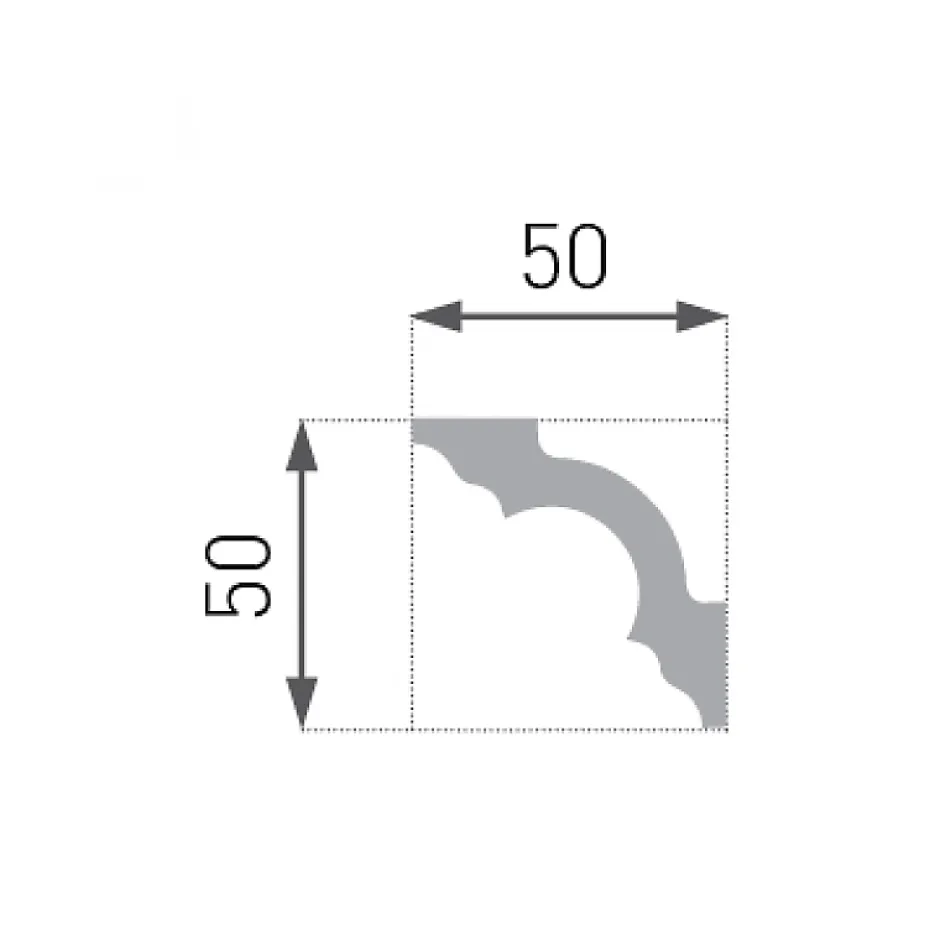 Decoon Lot de 20 (40ml) Corniches de Plafond décoratives - Versailles - 200x5x5 cm