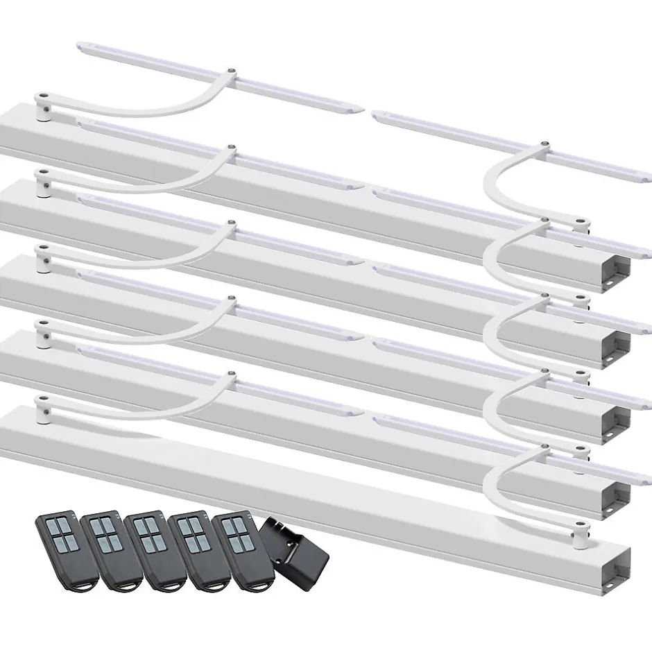 Lot de 5 motorisations pour volet 2 battants SLID'UP WINEO radio - baie 800 à 1500 mm - blanc-Slid’Up By Mantion Clearance