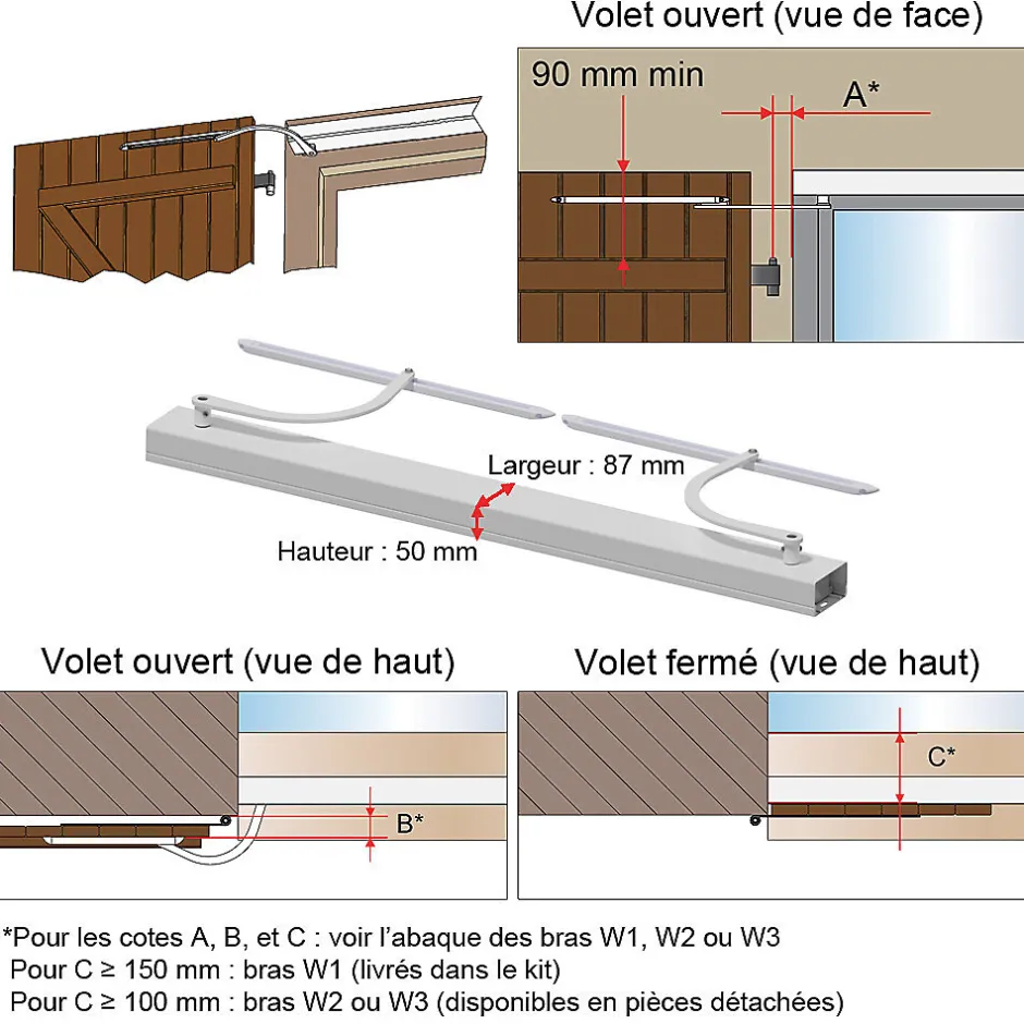 Lot de 5 motorisations pour volet 2 battants SLID'UP WINEO radio - baie 800 à 1500 mm - blanc-Slid’Up By Mantion Clearance