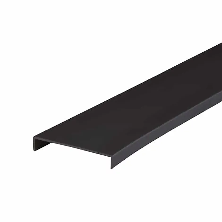 Nordlinger Pro Lot de 2 Nez de Cloison en Aluminium Noir 130cm x 54mm à Monter Soi-même