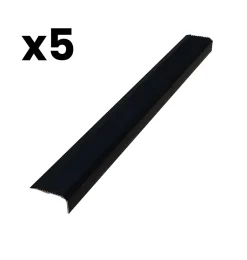 Lot de 5 nez de marche Licorne 36x18x900 mm aluminium anodisé teinte noir-Meiser Outlet