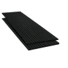 Lot de 2 Panneaux Acoustiques Muraux Bois 240x60x2,2cm - Couleur Noir avec Fond Noir --Silamp Clearance