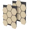 Ml-Design Lot de 2 panneaux acoustiques hexagonaux 66x81 cm 1m² isolation phonique chêne