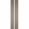 Lot de 2 panneaux acoustiques bois 250 x 30 x 1,9 cm - Lamelles bois placage chêne clair véritable fond noir - 1,5m²-Decoon