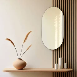 Lot de 2 panneaux acoustiques bois 250 x 30 x 1,9 cm - Lamelles bois placage chêne clair véritable fond noir - 1,5m²-Decoon