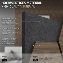 Ml-Design Lot de 2 panneaux acoustiques hexagonaux 66x81 cm 1m² isolation phonique marron