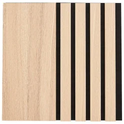 Lot de 3 panneaux décoratifs Colva beige fond noir 30x30cm - Atmosphera-Atmosphera Créateur D'Intérieur Clearance
