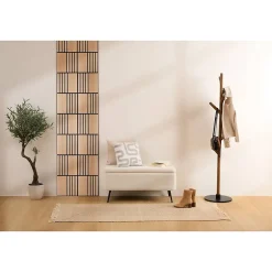 Lot de 3 panneaux décoratifs Colva beige fond noir 30x30cm - Atmosphera-Atmosphera Créateur D'Intérieur Clearance