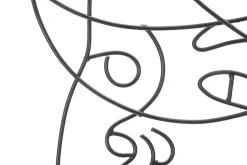 Mauro Ferretti Lot de 2 panneaux décoratifs 3D femme en métal noir cm 60x1x80