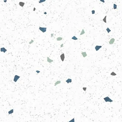 Lot de 2 panneaux de douche en aluminium (90x220 & 120x220 cm) + profilés blanc - Terrazzo Mineral - Multicolore-99Deco Outlet