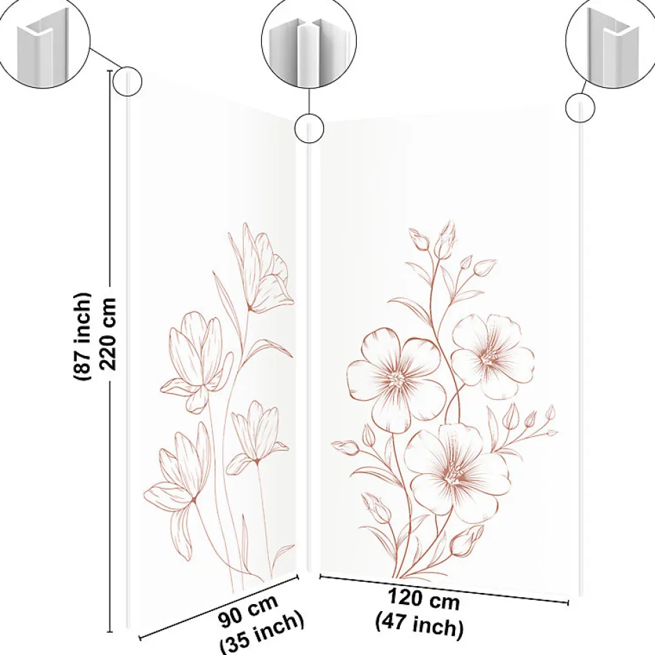 Lot de 2 panneaux de douche en aluminium (90x220 & 120x220 cm) + profilés blanc - Charme - Blanc-99Deco Outlet