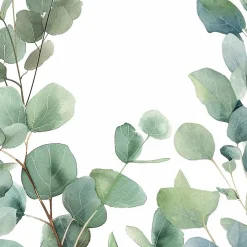 Lot de 2 panneaux de douche en aluminium (90x220 & 120x220 cm) + profilés blanc - Eucalyptus in Rain - Multicolore-99Deco Outlet