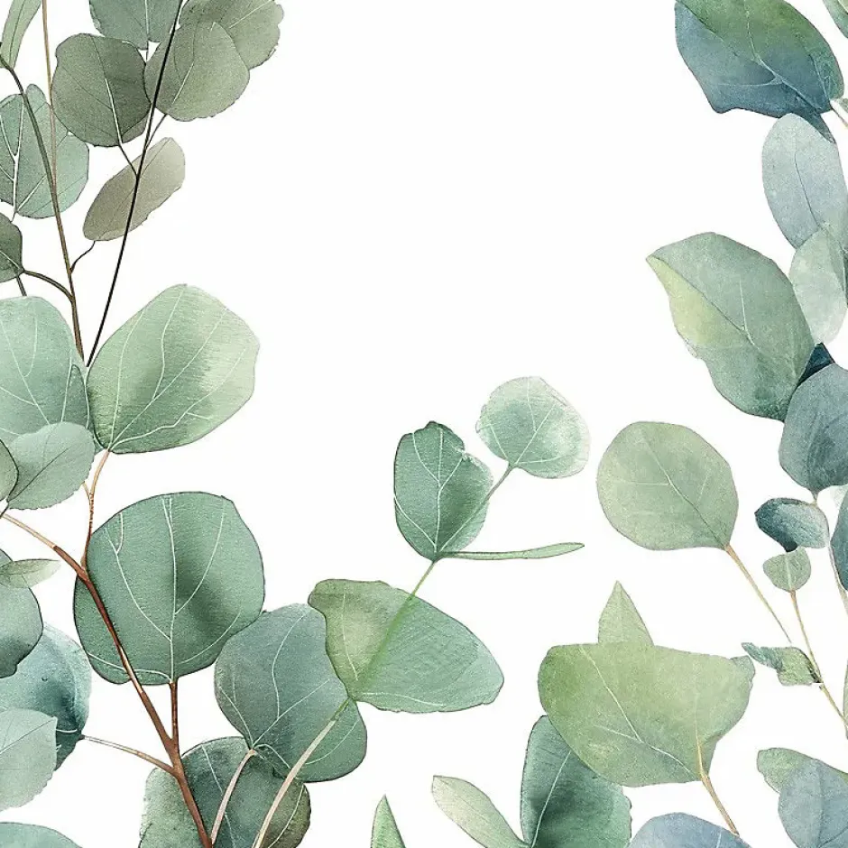 Lot de 2 panneaux de douche en aluminium (90x220 & 120x220 cm) + profilés blanc - Eucalyptus in Rain - Multicolore-99Deco Outlet