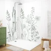 Lot de 2 panneaux de douche en PVC (90x220 & 120x220 cm) + profilés blanc - Vegetalist - Vert-99Deco New