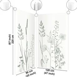 Lot de 2 panneaux de douche en PVC (90x220 & 120x220 cm) + profilés blanc - Vegetalist - Vert-99Deco New